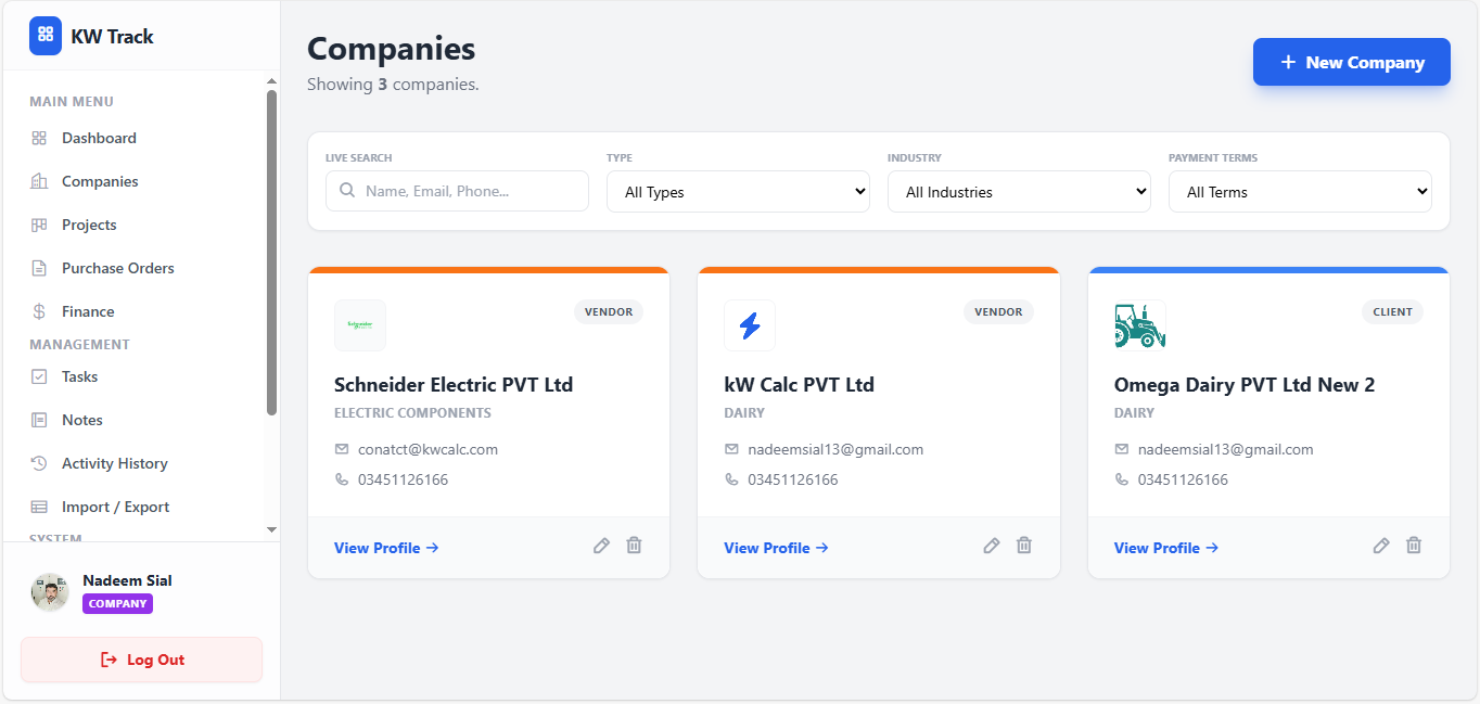 Address Book Screenshot